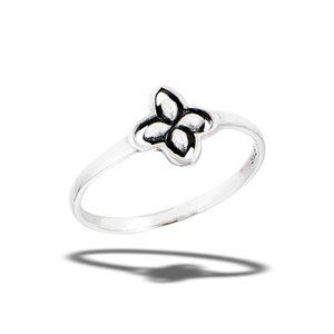 Sterling Silver Abstract Celtic Flower Ring